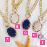 BLUE DRUZY LUX NECKLACES