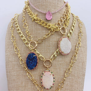 BLUE DRUZY LUX NECKLACES