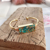 TURQUOISE NATURAL CUFF BRACELET