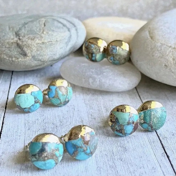 TURQUOISE  STUD EARRINGS