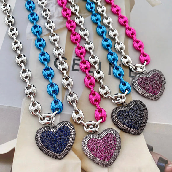 DIAMOND SPICE HEART NECKLACE