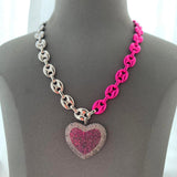 DIAMOND SPICE HEART NECKLACE