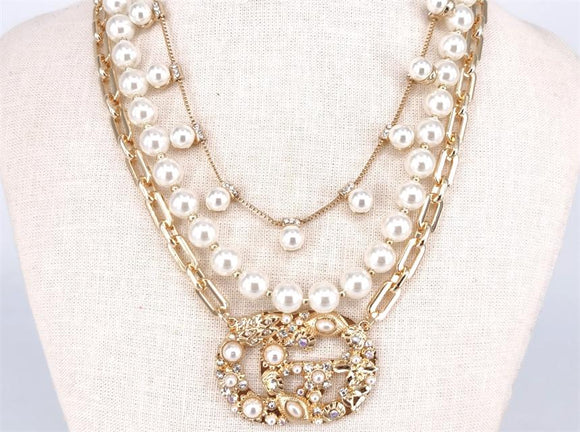 PERTTY PEARL LAYERED NECKLACE