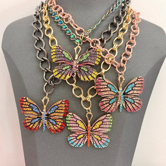 COLORFUL BUTTERFLY NECKLACE