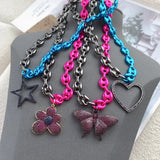 HALF BLACK LINK NECKLACES