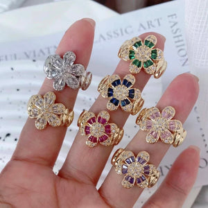 FLOWER BIRTHSTONE RINGS