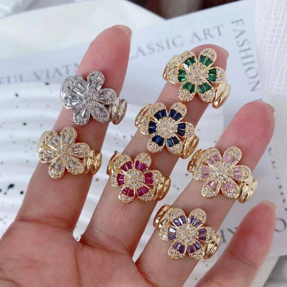 FLOWER BIRTHSTONE RINGS